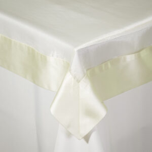 Organza with Ivory Lamour Border