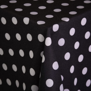 Polka Dotted White Dots/Black Back