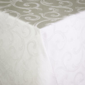 Damask Maple Scroll White