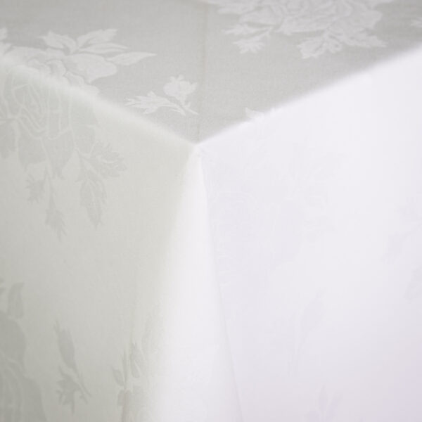 Damask Rose White 72"X72" Square