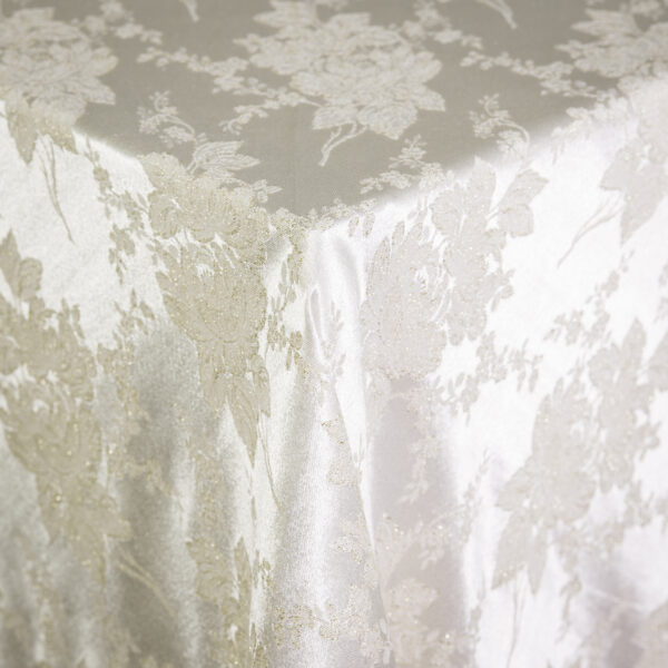 Damask Mystery Ivory 120" Round