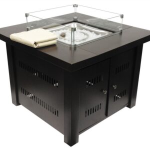 Firepit Bronze Hammered Square | 41x41x21