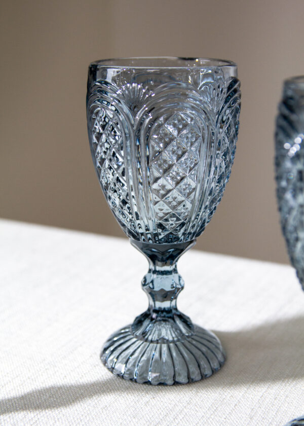 Glass Water Goblet Camilla Blue | 11 Oz - Image 4