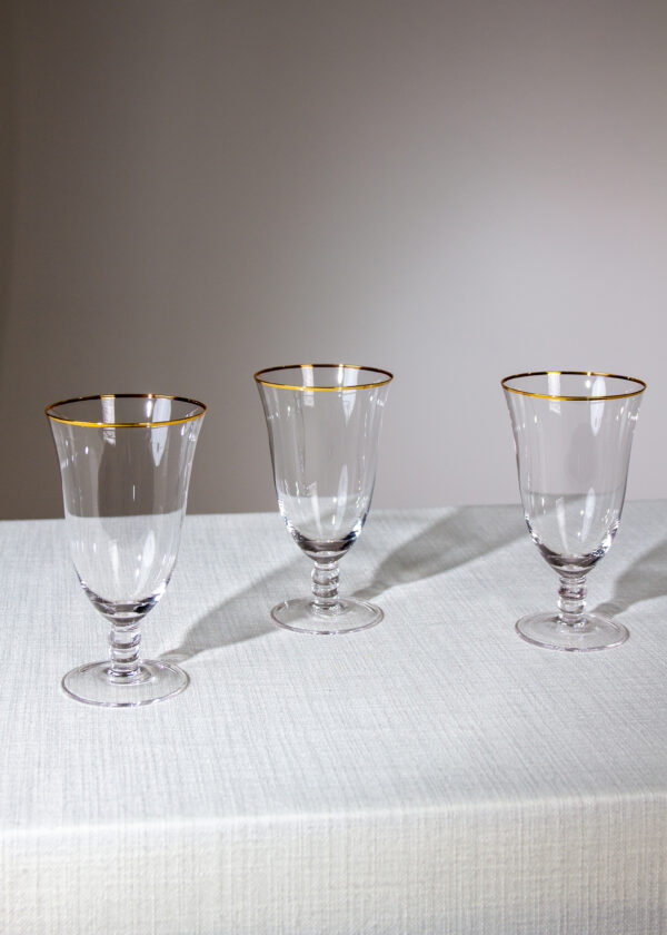 Glass Water Goblet Charlotte Gold | 15 Oz - Image 4