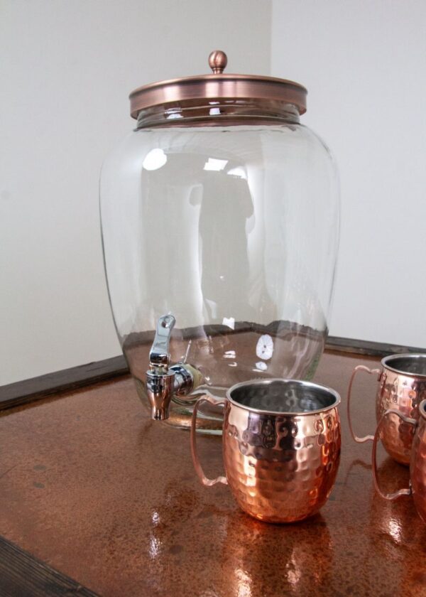 Murano Glass Beverage Dispenser Copper | 3.2 Gallon - Image 7