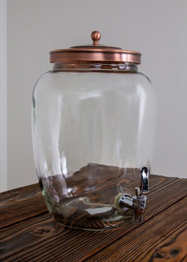 Murano Glass Beverage Dispenser Copper | 3.2 Gallon - Image 4