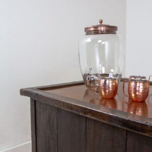 Reclaimed Wood Bar with Copper Top | Large - Image 3