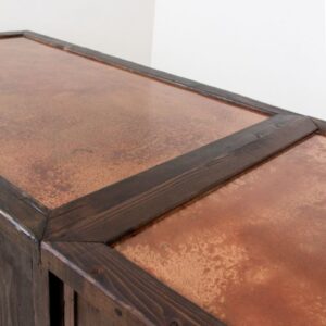 Reclaimed Wood Bar with Copper Top | Large - Image 6