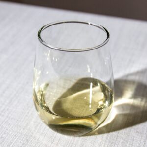 White Stemless Wine Glass