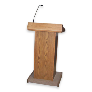 Podium Wood Deluxe W/ Flexible Microphone