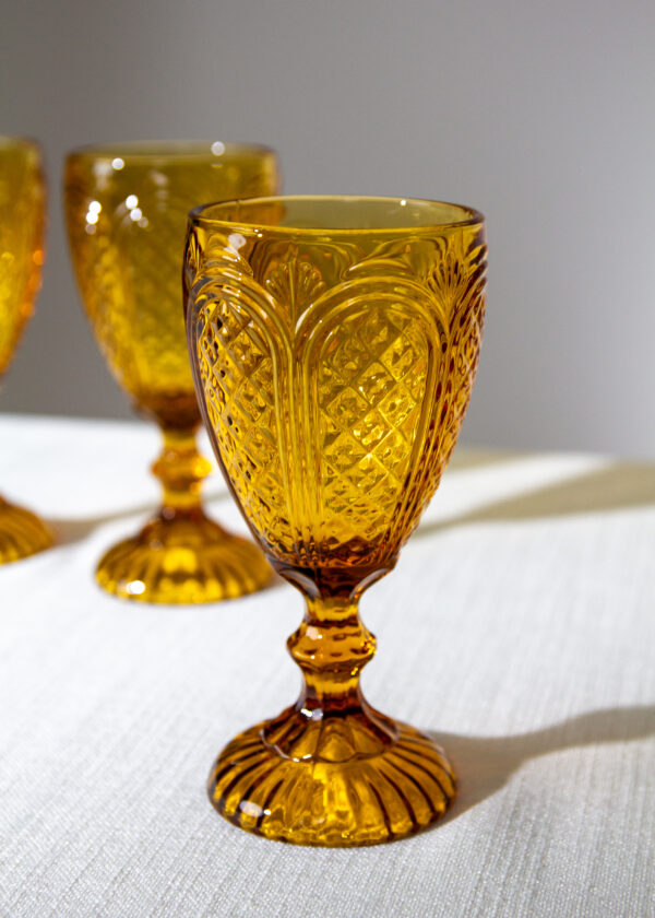 Glass Water Goblet Camilla Amber | 11 Oz - Image 5