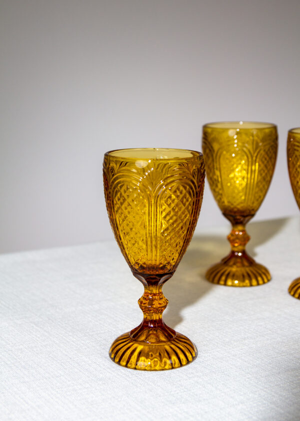 Glass Water Goblet Camilla Amber | 11 Oz - Image 3