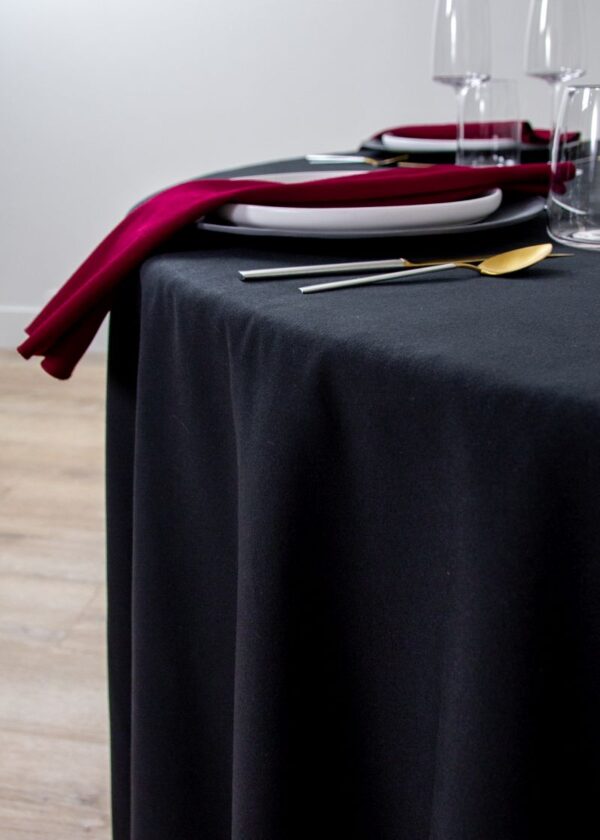 Cottonese Black 120" Round - Image 3
