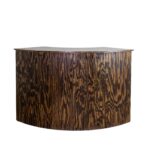 Brown Slatted Medallion Bar