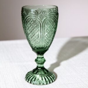 Camilla Water Goblet Glass in Sage