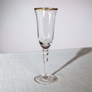 Charlotte Gold Rim Champagne Glass