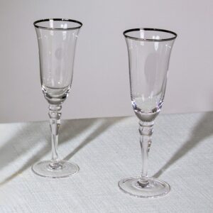 Charlotte Silver Rim Champagne Glass