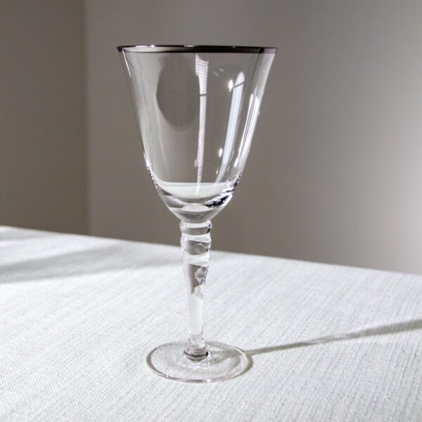 Charlotte Silver Rim Wine Glass