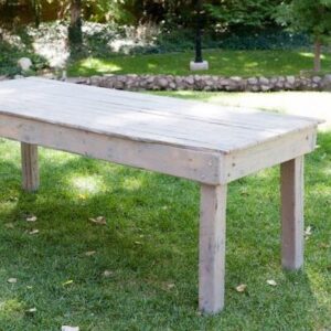 Cottage Grey Wood Bench 6' - Image 2