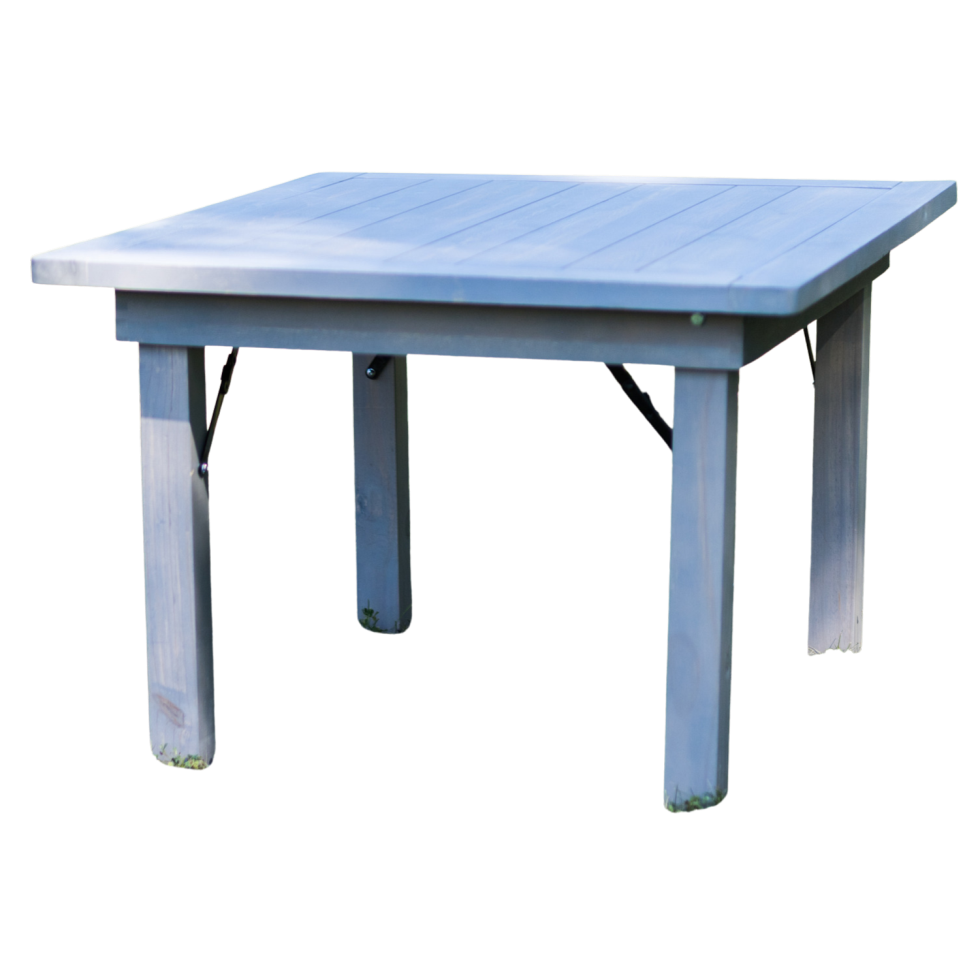 Cottage Grey Wood Table 4 Diamond Event