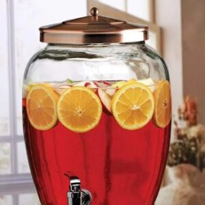 Murano Glass Beverage Dispenser Silver | 3.2 Gallon - Image 3