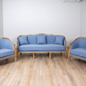 Provence French Country Sofa in Blue - Image 6