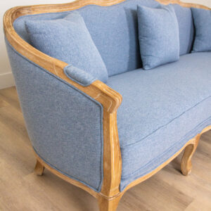 Provence French Country Sofa in Blue - Image 4