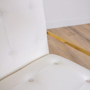 Marilyn Modern Glam Velvet Armchair in Gold and Cream - Image 4