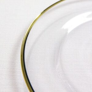 Clear Glass Gold Rim Charger - Image 3