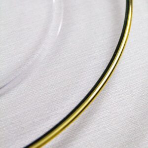 Clear Glass Gold Rim Charger - Image 4