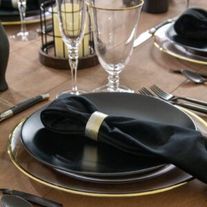 Clear Glass Gold Rim Charger - Image 7