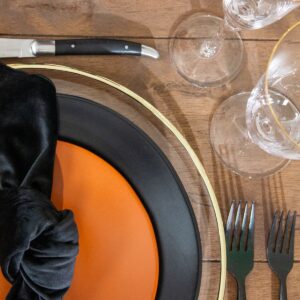 Clear Glass Gold Rim Charger - Image 14