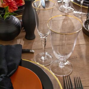 Clear Glass Gold Rim Charger - Image 6