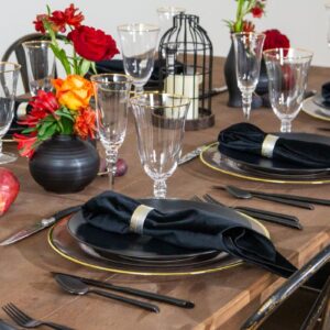 Clear Glass Gold Rim Charger - Image 8