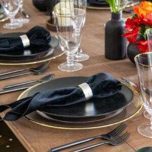 Clear Glass Gold Rim Charger - Image 10
