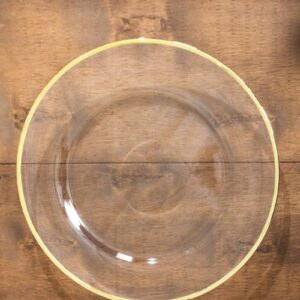 Clear Glass Gold Rim Charger - Image 9