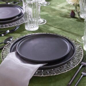 Modern Decorated Silver Rim Charger - Image 11