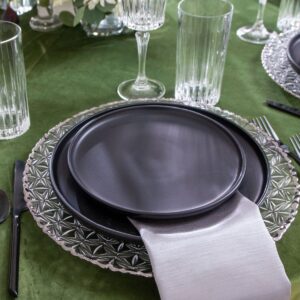 Modern Decorated Silver Rim Charger - Image 6