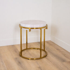 Lounge Gold Whitewash Accent Table - Image 2