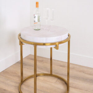 Lounge Gold Whitewash Accent Table - Image 5