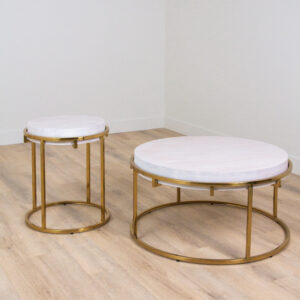 Lounge Gold Whitewash Accent Table - Image 6