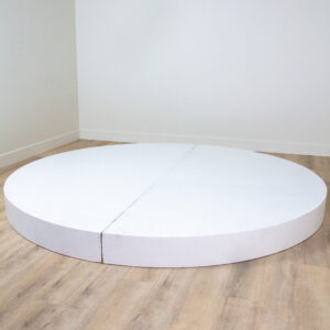 White Round Circle Ceremony Platform Stage