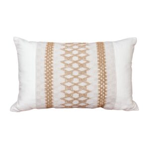 Beige & White Boho Pillow