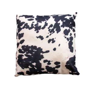 Black Cow Print Pillow