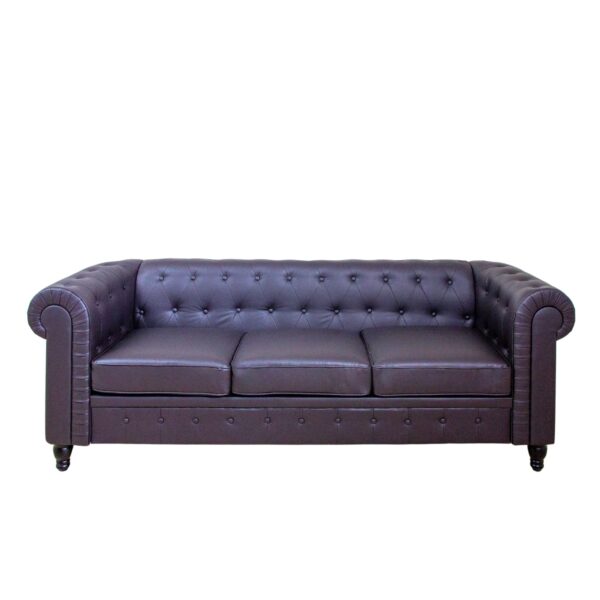 Chesterfield Button Espresso Sofa