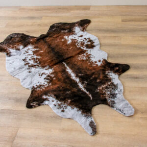 Cowhide Area Rug in Brown & Ivory - Image 5