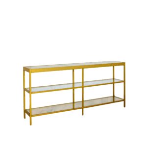 Gold and Glass Console Shelf