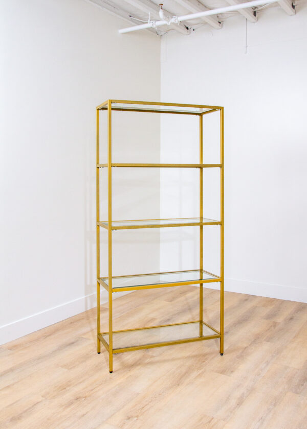 Gold & Glass Bar Back Shelf - Image 2