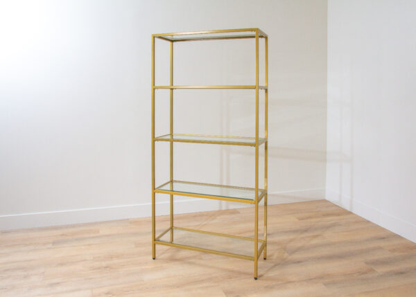 Gold & Glass Bar Back Shelf - Image 3