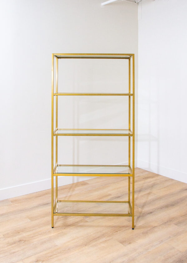 Gold & Glass Bar Back Shelf - Image 4